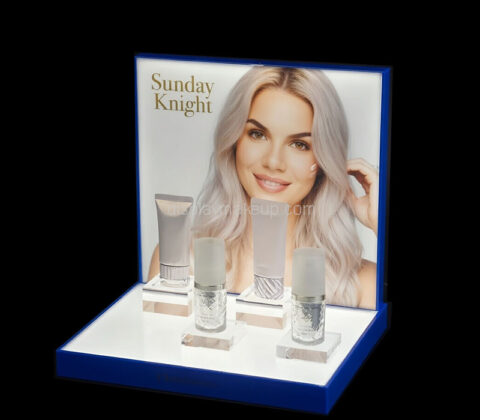 Custom plexiglass skincare makeup display prop