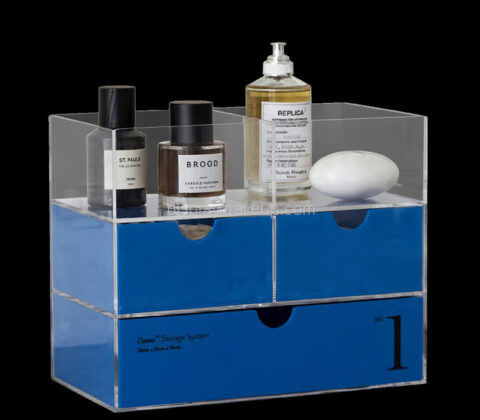 Custom acrylic makeup 3 drawers with holders