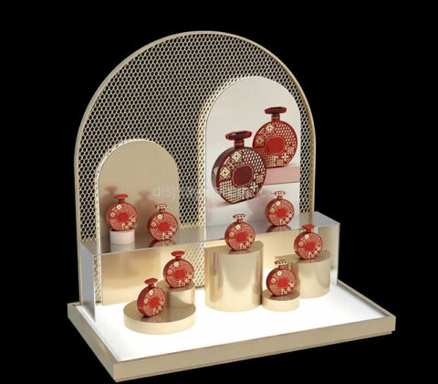 Custom plexiglass countertop skincare makeup display prop