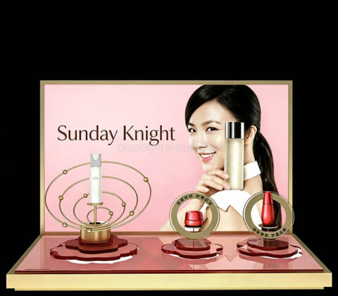 Custom plexiglass skincare cosmetics display prop