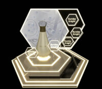 Custom plexiglass retail store beauty LED display prop DMD-3478 Custom plexiglass retail store beauty LED display prop