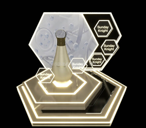 Custom plexiglass retail store beauty LED display prop