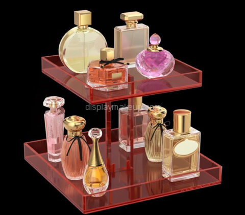 Custom plexiglass countertop perfume display stand tray
