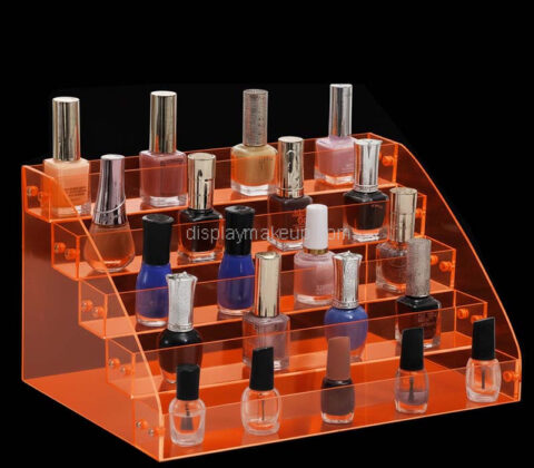 Custom plexiglass 5 tiers nail varnish display stand risers