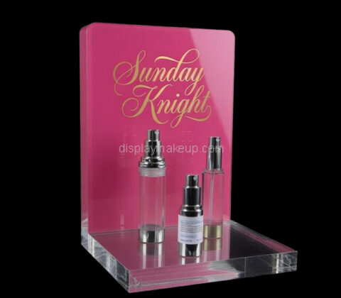 Custom plexiglass retail skincare makeup display stand