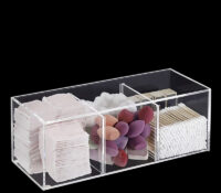 Custom acrylic cotton pads cotton swabs organizer DMO-1330 Custom acrylic cotton pads cotton swabs organizer