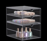 Custom acrylic stackable skincare beauty drawers organizer DMO-1333 Custom acrylic stackable skincare beauty drawers organizer