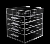 Custom acrylic skincare beauty drawer organizer DMO-1337 Custom acrylic skincare beauty drawer organizer