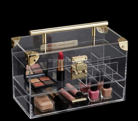 Custom acrylic skincare makeup organizer with handle