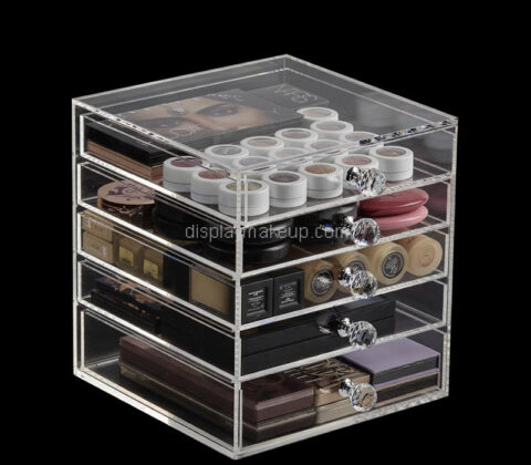 Custom acrylic skincare makeup 5 drawers storage box