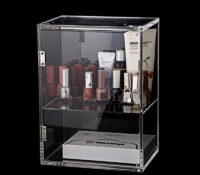 Custom acrylic 2 tiers skincare beauty storage box DMO-1343 Custom acrylic 2 tiers skincare beauty storage box
