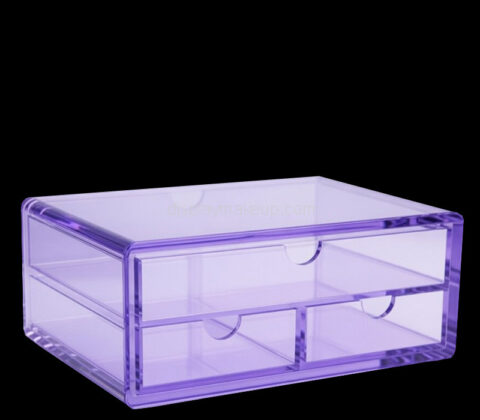 Custom acrylic skincare cosmetics 3 compartment drawer box