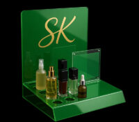 Custom plexiglass essential oil makeup display stand DMD-3490 Custom plexiglass essential oil makeup display stand