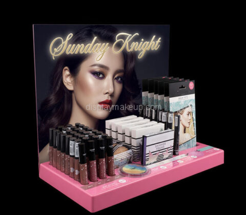Custom plexiglass makeup display stand