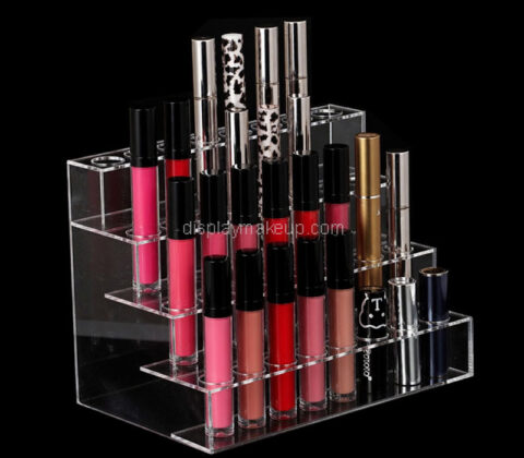 Custom plexiglass 4 tiers lipstick makeup display stand