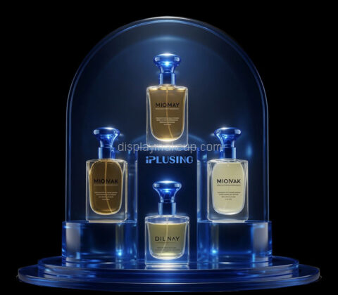 Custom plexiglass countertop perfume display riser stand