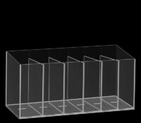 Custom acrylic 6 section makeup brushes pencils holder DMO-1358 Custom acrylic 6 section makeup brushes pencils holder