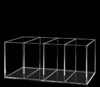 Custom acrylic 4 section makeup brushes holder DMO-1362 Custom acrylic 4 section makeup brushes holder