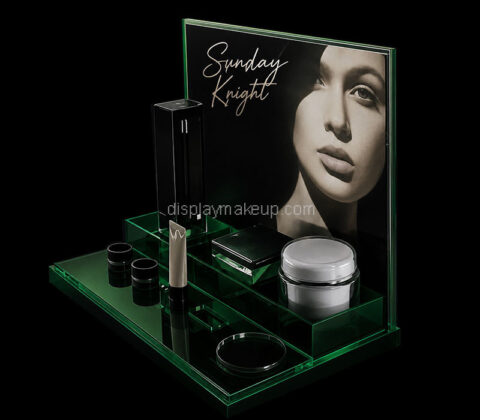 Custom plexiglass skincare makeup display stand