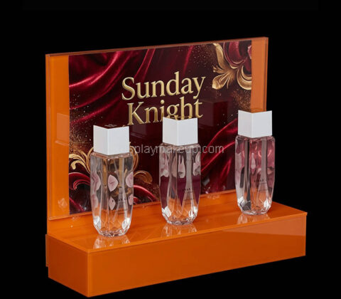 Custom plexiglass perfume makeup display stand