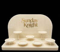 Custom acrylic skincare beauty display riser stand DMD-3513 Custom acrylic skincare beauty display riser stand