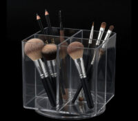 Custom acrylic rotating makeup brushes pencils holder box DMO-1364 Custom acrylic rotating makeup brushes pencils holder box