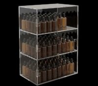 Custom acrylic 3 tiers essential oil display box DMO-1372 Custom acrylic 3 tiers essential oil display box
