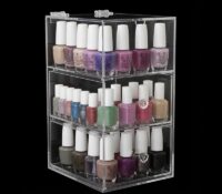 Custom acrylic 3 tiers nail varnish bottle drawer box DMO-1373 Custom acrylic 3 tiers essential oil display box