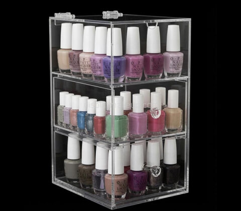 Custom acrylic 3 tiers essential oil display box