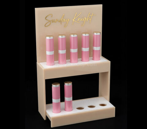 Custom acrylic lipstick & makeup brushes display stand