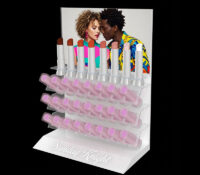 Custom acrylic 4 tiers lipgloss display rack DMD-3522 Custom acrylic 4 tiers lipgloss display rack