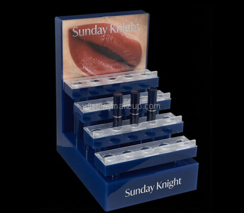Custom acrylic 4 tiers lipstick display riser stand