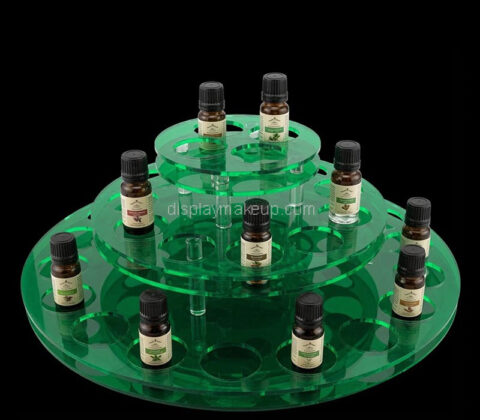 Custom acrylic 3 tiers essential oil round display rack