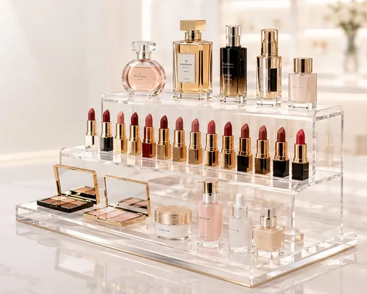 Custom Acrylic Makeup Display Stands and Organizers for Retail Brands