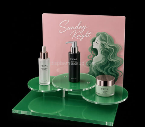 Custom acrylic skincare items display riser stand