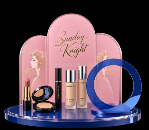 Custom acrylic beauty skin care products display rack