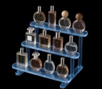 Custom acrylic 3 tiers perfume display stand DMD-3539 Custom acrylic 3 tiers perfume display stand