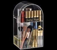 Custom arched top acrylic skincare cosmetics organizer DMO-1397 Custom arched top acrylic skincare cosmetics organizer