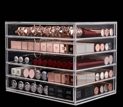 Custom acrylic 5 tiers lipgloss drawer organizer
