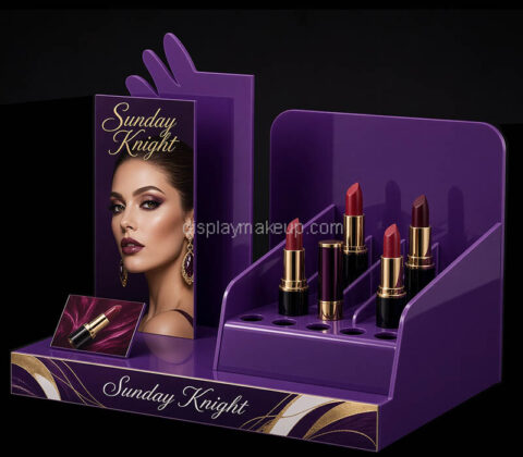 Custom acrylic retail lipstick display stand rack