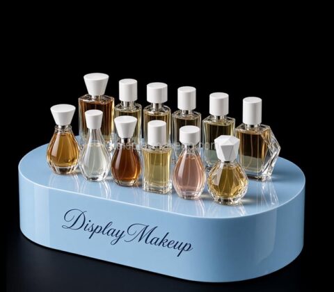 Custom acrylic exhibition perfume tester stand block