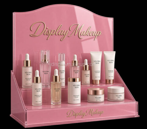 Custom acrylic retail skincare displays